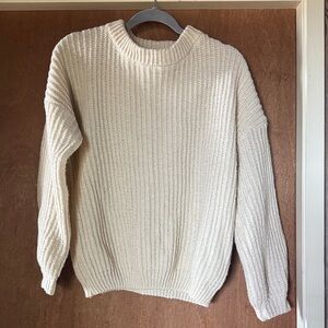 Elegant Cream Knit Sweater